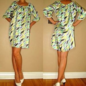 🆕 Cynthia Steffe Pastel Print Peasant Mini Dress